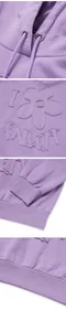 【23FW】Fallett 毛邊花朵LOGO連帽TEE(紫)