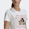 (女)【愛迪達ADIDAS】LOGO 短袖T恤-白紅金 GL0992