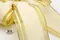 米黃色素面金邊蝴蝶結(W144-7/Creamy Yellow Solid with Gold Trim Butterfly Bow) ｜手作｜布置｜米色｜緞帶用途