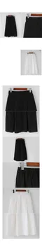 A little b －cotton 2 pin skirt(2 colors)：壓褶Ａ字長裙