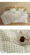 韓製寢具MAATILA－夏季波紋棉被：抹茶綠格紋（SS/Q/K尺寸）