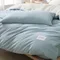 240織紗精梳棉兩用被床包組(青水藍-特大)純色系列