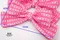 甜心條碼蝴蝶結(K1245-3/Sweetheart Code Bow) ｜條紋｜春天｜手作｜布置｜桃粉色｜緞帶用途｜髮飾