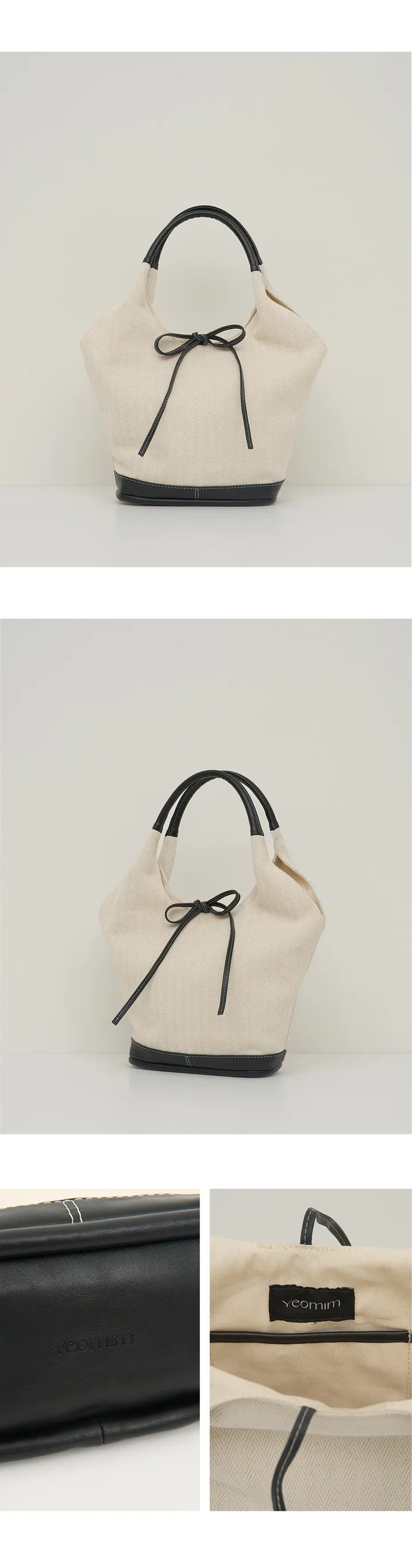 Mini Vase Bag◆YEOMIM◆canvas black 2nd restock] Mini vase bag (canvas black) - YEOMIM