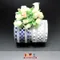 W451 鐵絲雙銀邊銀正方形格紋緞帶 62mm  (W451 PLAID RIBBON 62mm )