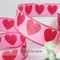 KC7040GR-5 拷克鐵絲邊亮粉愛心情人節緞帶 38mm  (KC7040GR-5 Pink Wired Ribbon with Hearts -38mm)