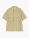 【25SS】Covernat 經典工裝口袋短袖襯衫(褐)