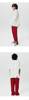 【22FW】 2113 Studio 音符圖案休閒寬褲 (紅)