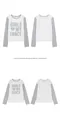 【25SS】Fancy Club 拚色LOGO長袖上衣(灰)