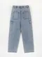 LINENNE－easy cargo banding denim (2color)：針褶口袋牛仔褲