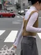 LINENNE－hairy button bustier (3color)：雙面穿紐扣造型針織背心