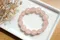 超光濃郁粉晶心型手鍊 14x15mm