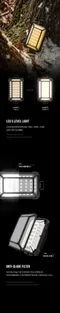 [ KZM ] 工業風行動電源LED燈 - 軍綠｜露營燈 照明燈 LED燈 隨身攜帶 行動電源 K24T3O01