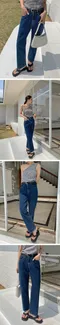 beginning－MORE JEAN_vintage(blue)：基礎中藍修身牛仔褲