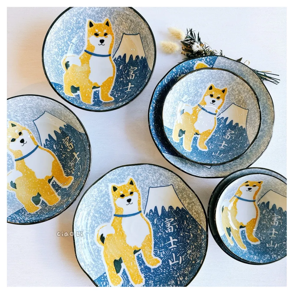僑俐餐瓷｜🇯🇵日本製富士山限定柴犬餐瓷系