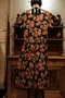 Vintage dress/復古黑色底玫瑰花洋裝