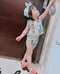 SP02038  夏日花卉圖騰印花母女泳裝