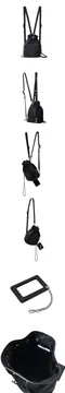 4ourb－Mini Multi Bucket Bag Black：尼龍束口後背包