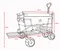 米色/窄輪【PURE LIFE】 多用途摺疊收納雙層越野手拉車 拖車