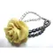 Rose & pearl bead bracelet 灰銀珍珠白玫瑰花手鍊