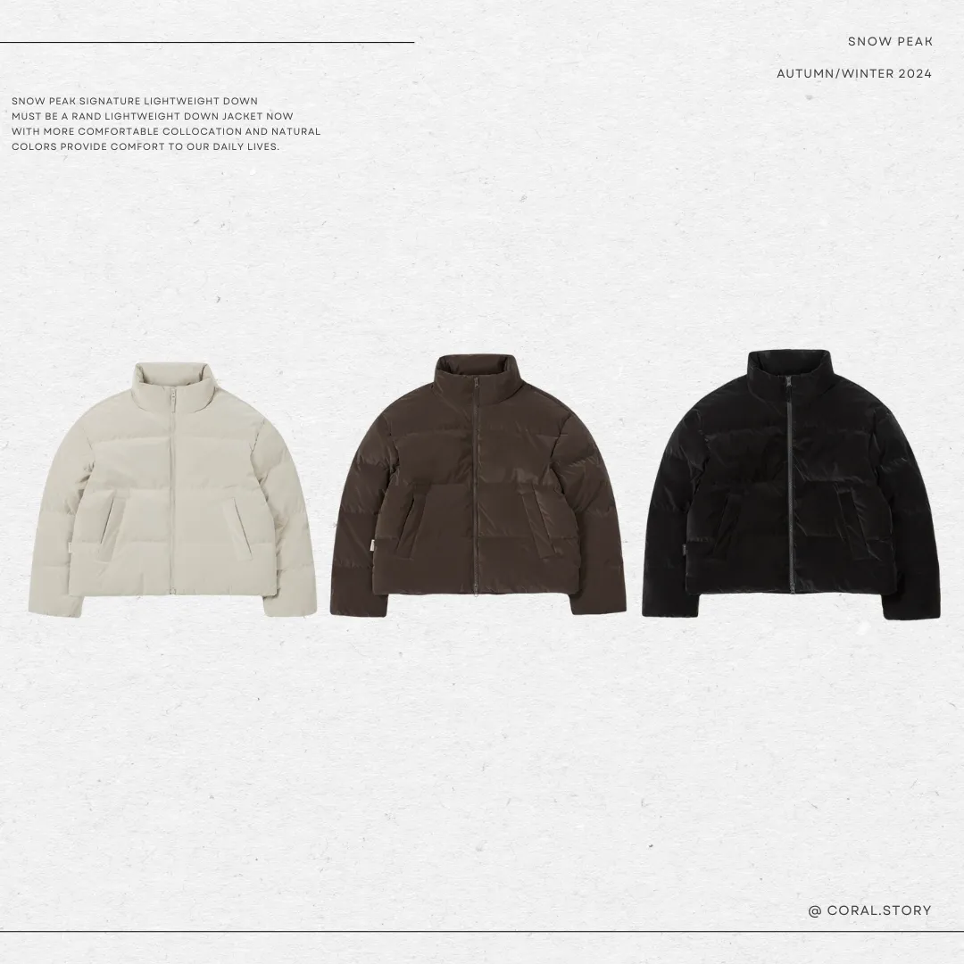 SNOWPEAK■WOMEN Silky Stand-Neck Middle Down Jacket■送料込 SNOW PEAK 24F/W SILKY WOMEN'S STAND NECK MIDDLE DOWN JACKET