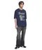【25SS】Nomanual 美式拚色圖案短袖上衣(深藍)
