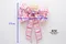 條紋花邊蝴蝶結(PF143W/Striped Lace Butterfly Bow) ｜手作｜布置｜粉色｜緞帶用途