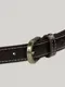 FOLNUA－Classic Logo Weaving Belt in deep brown：經典標誌編織腰帶SM