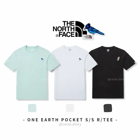 The North Face ONE EARTH POCKET S/S R/TEE 立體圖樣刺繡口袋短
