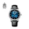 【RAKSA DUKE羅薩公爵】海洋璀璨藍寶鑲鑽自動機械腕錶-銀框漸層藍面
