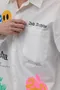 【26SS】韓國 塗鴉拼貼印花長袖襯衫(2色)