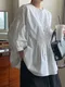 어리틀빗A little b－pino pintuck blouse (2color)：現代感設計造型襯衫