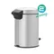 【缺貨】BRABANTIA PEDAL BIN NEWICON 金屬灰 時尚腳踏式垃圾桶 12L #113680
