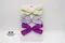 知性條紋蝴蝶結(Minimalist Layered Bow)｜深紫色｜羅紋｜線條｜粉綠色｜裝飾｜緞帶用途｜情人節｜可愛