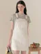 【24SS】Rola Rola 質感背標牛仔吊帶褲(白)