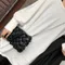 【特惠】立體菱格多功能皮革包-黑色