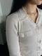 Knit Cardigan Shirt - Ivory