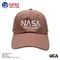 【NASA】超能者宇宙-日系硬板可調節斜紋織布老帽(梅洛色)