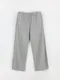 LINENNE－training loose pants (gray)：綁帶彈性灰色長褲