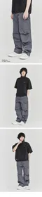 【25SS】Wacky Willy 方框LOGO休閒寬褲(深灰)
