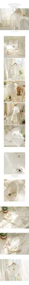 雛菊採花透膚上衣