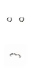 【22SS】Scaletto Black 簡約圓弧圈型耳環