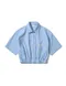 【22SS】 5252 by o!oi 下擺縮口口袋短袖襯衫（淺藍）