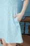 可愛小雛菊 側口袋收腰短洋裝_(3色:藍)