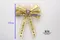 聖誕金球蝴蝶結(W186-1/Christmas Golden Ball Butterfly Bow) ｜手作｜布置｜金色｜緞帶用途