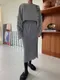 【預購】正韓 絨布坑條裙