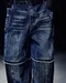 【25SS】Nomanual 復古拼接牛仔寬褲(藍)