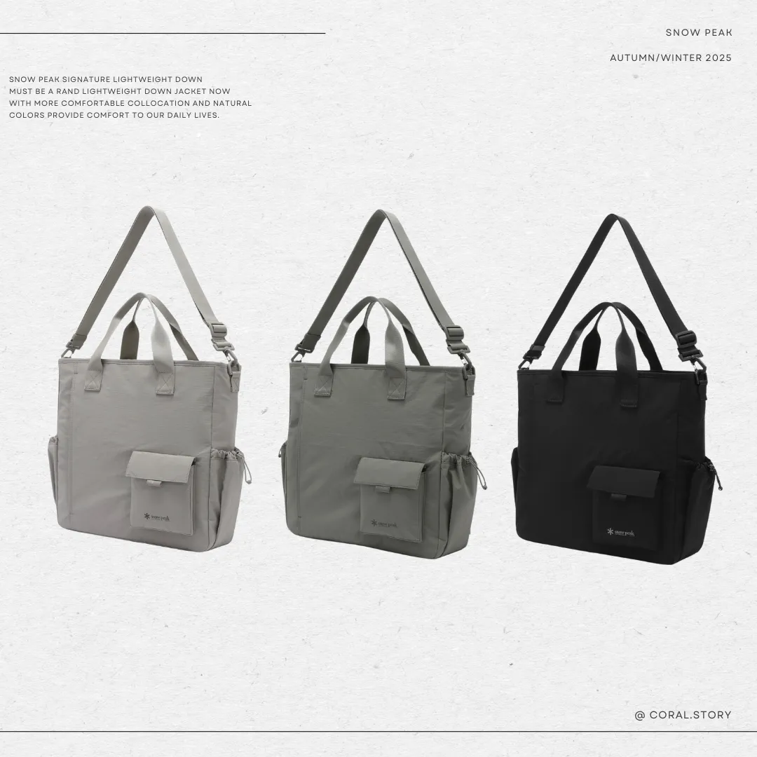 snow peak Dual Tech トラベルスリム クロスバッグ 3colors 現貨供應