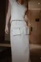 立體雙口袋天絲棉半身裙 (2色)