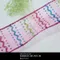 KC477 拷克鐵絲三色波浪亮蔥透底緞帶 38mm  (KC477 Organza Wired Ribbon with Tri-Colored Waves -38mm)